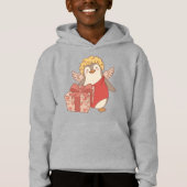 Cute Penguin Cupid Galentine Pullover Hoodie -> Sc (Voorkant)