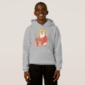 Cute Penguin Cupid Galentine Pullover Hoodie -> Sc (Voorkant volledig)