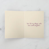 Cute Penguin Cupid Valentine Card for Kids Feestdagen Kaart (Binnen)