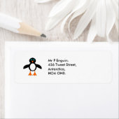 Cute Penguin Custom Adresetiketten Etiket (Insitu)