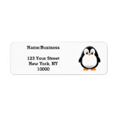 Cute Penguin Custom Etiket (Voorkant)