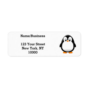 Cute Penguin Custom Etiket