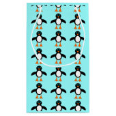 Cute Penguin Custom Gift Bag Klein Cadeauzakje (Achterkant)