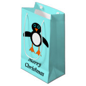Cute Penguin Custom Gift Bag Klein Cadeauzakje (Voorkant Gekanteld)