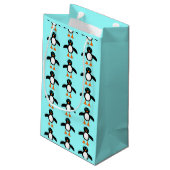 Cute Penguin Custom Gift Bag Klein Cadeauzakje (Achterkant Gekanteld)
