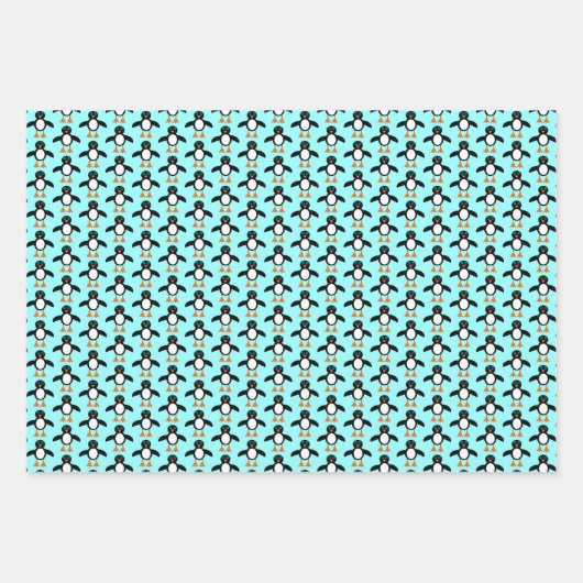 Cute Penguin Custom Inpakpapier Vel (Voorkant 3)