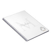 Cute Penguin Custom Name Initial Notitieboek (Rechterzijde)