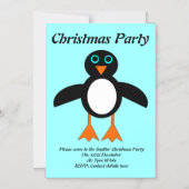 Cute Penguin Custom Party Invite Magnetische Uitnodiging (Voorkant)