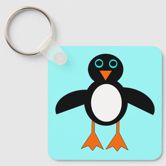 Cute Penguin Custom Sleutelhanger (Voorkant)