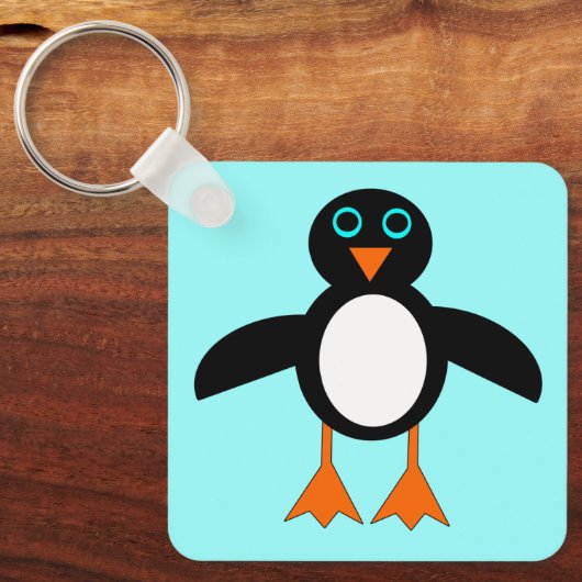 Cute Penguin Custom Sleutelhanger (Voorkant)