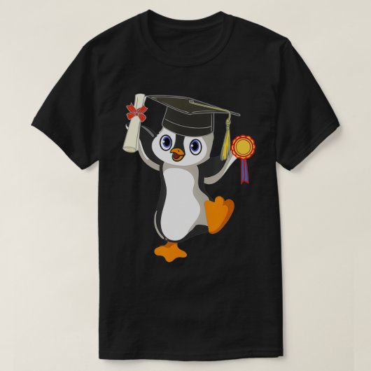Cute Penguin Dansing Gradup Certificate Fu T-shirt (Design voorkant)