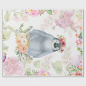 Cute Penguin Daughter Birthday Gift, Love Penguin Cadeaupapier (Vlak)
