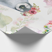 Cute Penguin Daughter Birthday Gift, Love Penguin Cadeaupapier (Hoek)