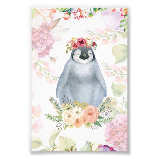 Cute Penguin Daughter Birthday Gift, Love Penguin Foto Afdruk (Voorkant)