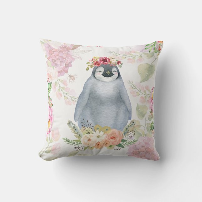 Cute Penguin Daughter Birthday Gift, Love Penguin Kussen (Voorkant)