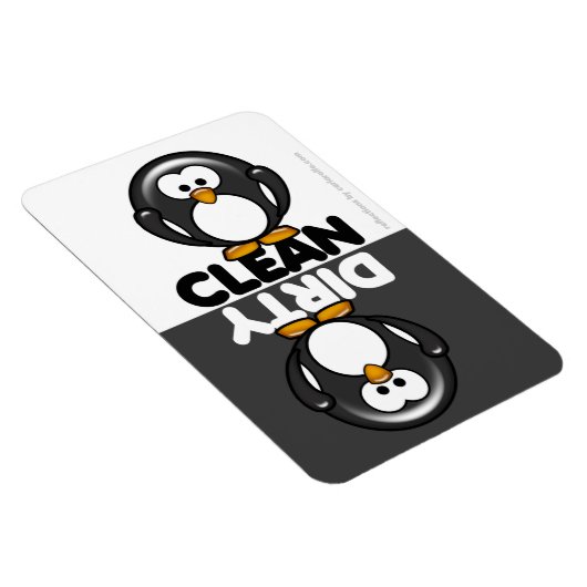 Cute Penguin Dishwasher Magnet Magneet (Rechterzijde)