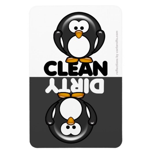 Cute Penguin Dishwasher Magnet Magneet (Verticaal)