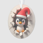 Cute Penguin Double-Sided Holiday Ornament (voorkant)