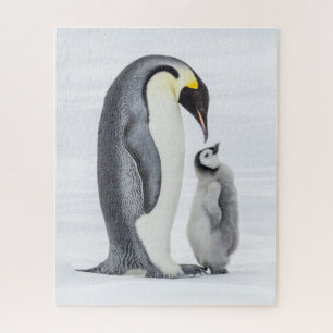 Cute Penguin en Chick on Ice Legpuzzel