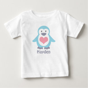 Cute Penguin en Roze Heart, gepersonaliseerd