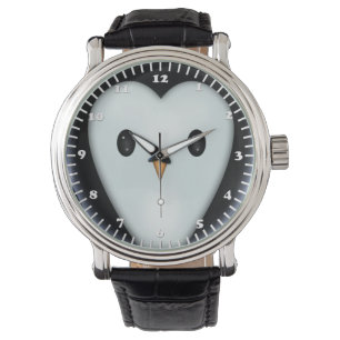 Cute Penguin Face Horloge