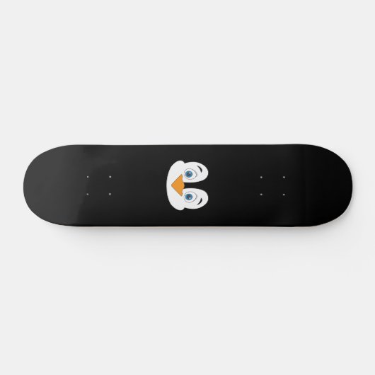 Cute Penguin Face Persoonlijk Skateboard (Horizontaal)