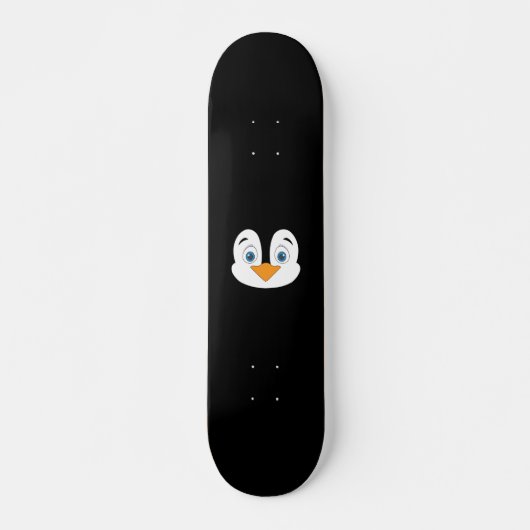 Cute Penguin Face Persoonlijk Skateboard (Voorkant)