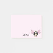 Cute Penguin Fairy Princess DIY Jouw naam Post-it® Notes (Voorkant)