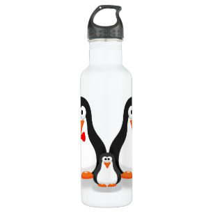 Cute Penguin Family Bottle Waterfles