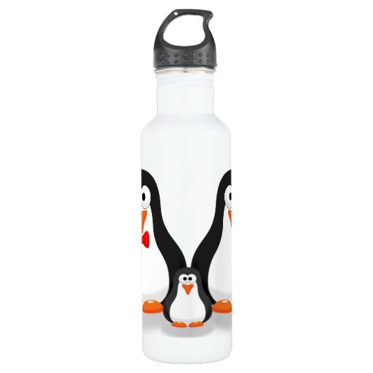 Cute Penguin Family Bottle Waterfles (Voorkant)