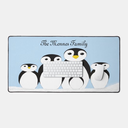 Cute Penguin Family Bureaumat (Keyboard & Muis)