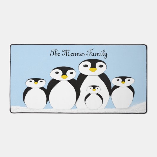 Cute Penguin Family Bureaumat (Voorkant)