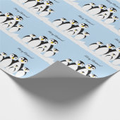 Cute Penguin Family Cadeaupapier (Hoek)