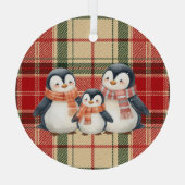 Cute Penguin Family Christmas Ornament  (Achterkant)