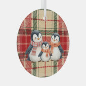 Cute Penguin Family Christmas Ornament  (Voorkant Rechts)