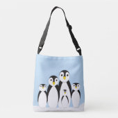Cute Penguin Family Crossbody Tas (Achterkant)