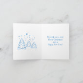 Cute Penguin Family Kerstmis Feestdagen Kaart (Binnen)