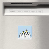 Cute Penguin Family Magneet (Insitu (Vaatwasser))