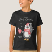 Cute Penguin Family Matching met kerstbroer T-shirt (Voorkant)