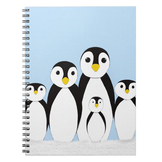 Cute Penguin Family Notitieboek (Voorkant)