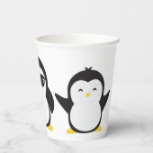 Cute Penguin Family Papieren Bekers (Achterkant)