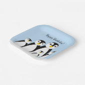 Cute Penguin Family Papieren Bordje (Gebogen)