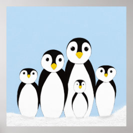 Cute Penguin Family Poster