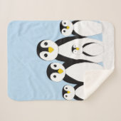 Cute Penguin Family Sherpa Deken (Voorkant (horizontaal))