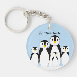 Cute Penguin Family Sleutelhanger
