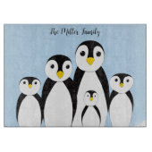 Cute Penguin Family Snijplank (Voorkant)