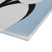 Cute Penguin Family Snijplank (Hoek)