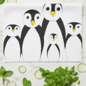 Cute Penguin Family Theedoek (Gevouwen)