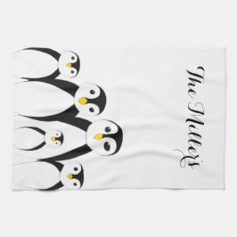 Cute Penguin Family Theedoek