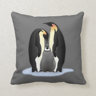 Cute Penguin Family Winter Pillow Kussen